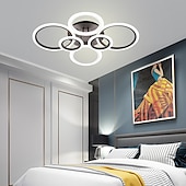 abordables Plafonniers à intensité variable-plafonnier led lueur vers l&#039;extérieur plafonnier led 4/6/8 lumières encastrées design de cercle simplicité de style moderne acrylique 90w salon salle à manger luminaire de chambre à coucher