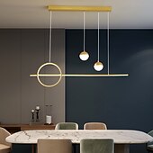 cheap Cluster Design-LED Pendant Light Kitchen Island Light Modern Black Gold 80cm Lantern Desgin Pendant Light Metal Painted Finishes Modern 220-240V 110-120V