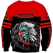 economico Felpe 3D da uomo-Per uomo Unisex Stampe astratte Umano Felpa Felpa pullover Manica lunga Felpa Rotonda Originale Essenziale Grande e alto Stampa 3D Informale Giornaliero Per eventi Stampa Primavera &amp; Autunno