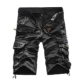 voordelige Klassiek-Voor heren Tactische korte broek Cargoshorts Camouflage shorts Zomer korte broeken Effen Kleur camouflage Ripstop Ademend Korte broeken Militair Zwart Leger Groen