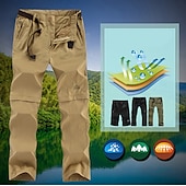 economico Pantaloni e pantaloncini-Per uomo Pantaloni convertibili Pantaloni da escursione Estate Esterno Impermeabile Traspirante Asciugatura rapida Multi Pocket Pantalone / Sovrapantaloni Pantaloni Vita elastica Verde militare Cachi
