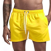 baratos shorts de natação masculinos-calções de banho masculino calções de banho com forro de malha calções de prancha de secagem rápida cordão elástico respirável com bolsos - natação surf praia desportos aquáticos cor sólida primavera