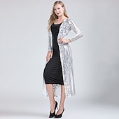 cheap Wedding Guest Wraps-Shawl &amp; Wrap Women&#039;s Wrap Elegant Bridal Long Sleeve Tulle Wedding Wraps With Split Joint For Wedding Summer