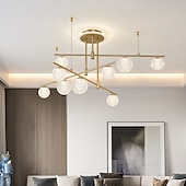 cheap Unique Chandeliers-LED Ceiling Light Modern Nordic Cluster Design Chandelier Copper Modern Style Sputnik Globe Brass 9 6 Heads 84cm 105 cm 220-240V 110-120V
