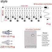 Χαμηλού Κόστους Plug In Ηλεκτρικό-led string string 3.5m 24 droop 96 leds string lights window window lights and snowflakes fairy lights Απόκριες Χριστουγεννιάτικο δημιουργικό πάρτι διακοσμητικό 220-240 v 110-120 v 1 set