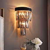 billige Vegglamper for innendørsbruk-krystall moderne vegglamper vegglamper grå gjennomsiktig soverom butikker kafeer krystall vegglampe 220-240v 110-120v 5 w