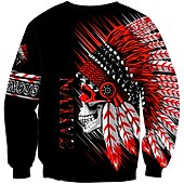 economico Felpe 3D da uomo-Per uomo Unisex Stampe astratte Umano Felpa Felpa pullover Manica lunga Felpa Rotonda Originale Essenziale Grande e alto Stampa 3D Informale Giornaliero Per eventi Stampa Primavera &amp; Autunno