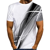 billige T-skjorter med 3D-trykk til herrer-Herre Grafisk Skjorte T skjorte Kortermet T skjorte 3D-utskrift Rund hals Skjorte Gatemote Daglig Ut på byen Gul Rød Blå Klær Normal S M L XL XXL 3XL 4XL