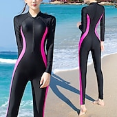 economico Rash Guard – Mute-Per donna Muta da sub Protezione solare UV UPF50+ Asciugatura rapida Integrale Mute da immersione Costume da bagno Zip frontale Nuoto Immersioni Surf Snorkeling Collage Primavera Estate Autunno