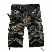 voordelige Klassiek-Voor heren Tactische korte broek Cargoshorts Camouflage shorts Zomer korte broeken Effen Kleur camouflage Ripstop Ademend Korte broeken Militair Zwart Leger Groen