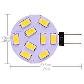 voordelige Ledlampen met twee pinnen-led rond bereik lamp 5 stuks g4 15 leds 5730 smd 12v - 24v dc ac wit warm koud wit