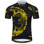 economico Maglie da uomo-Per uomo Maglia da Ciclismo Grafico Geometrico A Motivi Manica Corta Bicicletta Maglia con 3 tasche posteriori Mountain Bike MTB Ciclismo su strada Asciugatura Rapida Morbido Tasca Posteriore