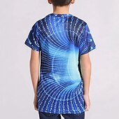 cheap Boy&#039;s 3D Vision &amp; Geometry-Easter Boys 3D Geometric Rainbow Optical Illusion T shirt Tee Short Sleeve 3D Print Summer Active Sports Streetwear Kids 2-12 Years
