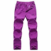 halpa Housut ja shortsit-Naisten Vaellushousut Kesä Ulko- Hengittävä Vedenkestävä Nopea kuivuminen Kevyt Housut Alaosat Joustava vyötärö Vetoketjullinen tasku Violetti Musta Spandex Metsästys Kalastus Kiipeily M L XL XXL XXXL