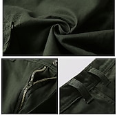 preiswerte Klassiker-Herren Cargo Shorts Kurze Hosen Kurze Hose für Wanderer Militär Sommer Außen Regular Fit 10&quot; Ripstop Atmungsaktiv Schnelltrocknend Multi Pocket Kurze Hose Unten Knielänge Schwarz Armeegrün Baumwolle