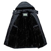 billiga Fleece &amp; 3 i 1-jackor-fleecejacka herr vinterjacka tjock varm huva parka militär vindjacka vinter utomhus vindtät lätt avtagbar keps trenchcoat ytterkläder topp skidåkning fiske klättring ljusblå skärm