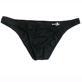 economico Slip, boxer ed intimo Uomo-Per uomo 3 pezzi Mutandine sexy Slip Nylon Tinta unita Vita bassa Nero Bianco
