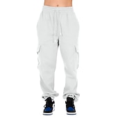 cheap Running Pants &amp; Tights-Women&#039;s Joggers Cargo Pants Drawstring Baggy Bottoms Athletic Athleisure Winter Breathable Soft Sweat wicking Gym Workout Running Jogging Sportswear Activewear Solid Colored Black White Army Green