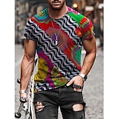 cheap Men&#039;s Plus Size T-shirts-Men&#039;s Plus Size Shirt Big and Tall Graphic Round Neck Print Short Sleeve Summer Spring &amp; Summer Basic Casual Big and Tall Street Casual Tops