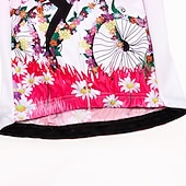 baratos Camisolas femininas-Mulheres Camisa para Ciclismo Padrão Botânico floral Flor Manga Curta Moto Camisa / Roupas Para Esporte Blusas com 3 bolsos traseiros Ciclismo de Montanha Ciclismo de Estrada Secagem Rápida Bolso