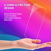 abordables Protectores de pantalla para iPhone-3 paquetes Protector de Pantalla Para Apple iPhone 16 iPhone 15 Pro Max Plus iPhone 14 13 12 11 Pro Max Mini X XR XS Max 8 7 Plus Vidrio Templado Anti-Huellas Alta definición (HD) Anti-Arañazos