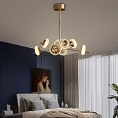 cheap Chandeliers-LED Pendant Light Chandelier Modern Gold 6 8 10 12 Heads Ring Design Copper Globe Brass Modern 220-240V 110-120V