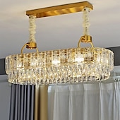halpa Kattokruunut-johti riipus valokristalli kattokruunu saarivalo 80cm 100cm lyhty desgin metalli sähkösinkitty moderni 220-240v 110-120v