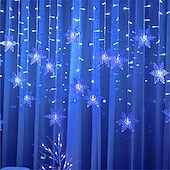 Χαμηλού Κόστους Plug In Ηλεκτρικό-led string string 3.5m 24 droop 96 leds string lights window window lights and snowflakes fairy lights Απόκριες Χριστουγεννιάτικο δημιουργικό πάρτι διακοσμητικό 220-240 v 110-120 v 1 set