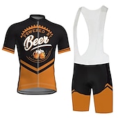 preiswerte Herrenbekleidungs-Sets-21Grams Herren Radtrikot mit Radhose kurz Trägern fahrradbekleidung set Radtrikot-Set Kurzarm MTB Mountain Rennrad Schwarz Grün Königsblau Oktoberfest-Bier Fahhrad 3D-Pad Atmungsaktiv Rasche