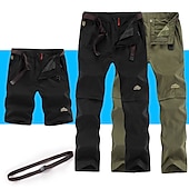 economico Pantaloni e pantaloncini-Per uomo Pantaloni convertibili Pantaloni da escursione Estate Esterno Impermeabile Traspirante Asciugatura rapida Multi Pocket Pantalone / Sovrapantaloni Pantaloni Vita elastica Verde militare Cachi