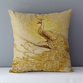billige dyrestil-vintage peacock dobbel sideputetrekk 1 stk mykt putetrekk putetrekk til sofa soverom stue overlegen kvalitet maskinvaskbar