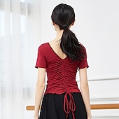 cheap Dance Basic-Activewear Top Pure Color Women&#039;s Performance Training Short Sleeve High Modal
