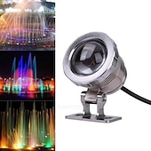 cheap Underwater Lights-Pond Fountain Light RGB LED Underwater Pool Spotlight with Remote Control 10W Color Changing LED Dimmable 12V for Pool Lighting