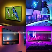 preiswerte Fernbedienung-smart rgb led strip light app control 15m 49ft 2835 smd 810 leds ir 24 key controller funktioniert mit alexa google 12v 3a adapter kit