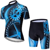 preiswerte Herrenbekleidungs-Sets-21Grams Herren Radtrikot mit Radhose fahrradbekleidung set Kurzarm MTB Mountain Rennrad Grün Schwarz Grau Ausrüstung Fahhrad Sportkleidung 3D-Pad Atmungsaktiv Rasche Trocknung