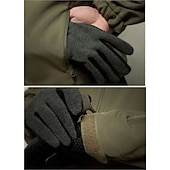 abordables Chaquetas y abrigos de hombre-operaciones especiales de los hombres chaqueta táctica militar de caparazón suave abrigo de caza con capucha abrigo de lana con capucha al aire libre térmico cálido impermeable a prueba de viento forrado con vellón ligero gabardina de invierno superior pe