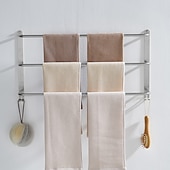 cheap Towel Bars-Wall Mounted Towel Rack,Stainless Steel 3-TierTowel Bar Storage Shelf for Bathroom 60cm Towel Holder Towel Rail Towel Hanger