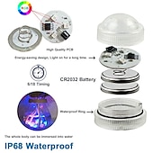 economico Luci subacquee-12pcs subacquea sommergibile esterna led piscina luce con telecomando a batteria lampada da notte subacquea serbatoio di pesci stagno piscina acquario vaso di natale decorazione della festa nuziale