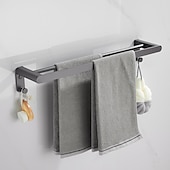 economico Set di accessori da bagno-set di accessori per il bagno, ferramenta per il bagno spazio alluminio parete grigio pistola portasciugamani / mensola angolare / porta accappatoio / porta carta igienica / portasciugamani / porta