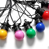 economico Plug in elettrico-luci stringa lampadina a led per esterni 5m 10m 20m luci stringa 50 100 150 led 2835 smd 1 set bianco caldo multi colore festa decorativa vacanza 100-240 v