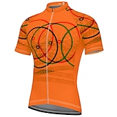 cheap Men&#039;s Jerseys-Men&#039;s Cycling Jersey Short Sleeve Bike Jersey Top with 3 Rear Pockets Mountain Bike MTB Road Bike Cycling Breathable Quick Dry Moisture Wicking Soft Yellow Pink Blue Graphic Polyester Sports Clothing