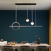 cheap Cluster Design-LED Pendant Light Kitchen Island Light Modern Black Gold 80cm Lantern Desgin Pendant Light Metal Painted Finishes Modern 220-240V 110-120V