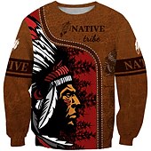 economico Felpe 3D da uomo-Per uomo Unisex Stampe astratte Umano Felpa Felpa pullover Manica lunga Felpa Rotonda Originale Essenziale Grande e alto Stampa 3D Informale Giornaliero Per eventi Stampa Primavera &amp; Autunno