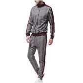 baratos agasalho e moletom masculino-conjuntos de roupas esportivas masculinas - agasalho de inverno clássico xadrez de manga comprida - jaqueta de moletom com zíper completo com calças para homens - roupas esportivas elegantes para ginástica masculina - presentes de natal para homens