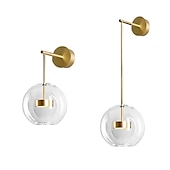 economico Luci da parete-Lampada da parete a led luce da comodino camera modello nordico bolla camera da letto camera da letto lampada da parete palla di vetro camera da letto lampada da comodino