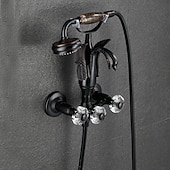 billige Badekraner-badekar armatur - moderne antikk messing veggmontering messing ventil badekar dusj blandebatterier