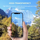 abordables Protectores de pantalla para iPhone-3 paquetes Protector de Pantalla Para Apple iPhone 16 iPhone 15 Pro Max Plus iPhone 14 13 12 11 Pro Max Mini X XR XS Max 8 7 Plus Vidrio Templado Anti-Huellas Alta definición (HD) Anti-Arañazos