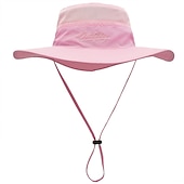 billiga Tillbehör för sport och friluftsliv-Herr Dam Solhatt Fiskehatt Bred kant Sommar Utomhus komprimerbart UPF50+ UV-skydd Andningsfunktion Hatt 다크 카키 Ljusgrå utan LOGO Mörkgrå utan LOGO för / Maska