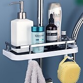economico organizzatore del bagno-pratico portaoggetti per asta da bagno portaoggetti per doccia organizzatore mensole per bagno vassoio per shampoo doccia supporto per soffione doccia a un livello