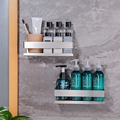 cheap Shower Caddy-Shower Caddy Bathroom Shelf,Self-Adhesive Shower Shelf Stainless Steel Wall-mounted Punch-free Bathroom Storage For Bathroom,Kitchen(Brushed Nickel,Matte Black)